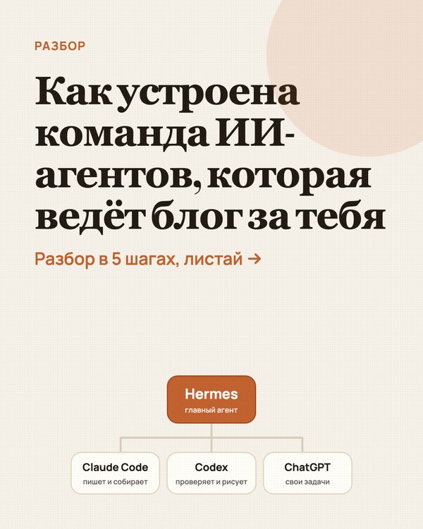 Как устроена команда ИИ-агентов, которая ведёт блог за тебя